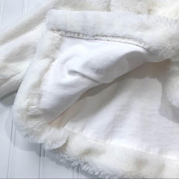 •Gymboree• ivory faux fur coat - Picture 6 of 6